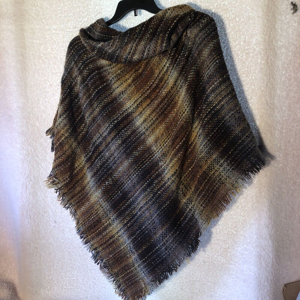 Womans One Size Multi Color Toggle Shawl - Picture 3 of 4